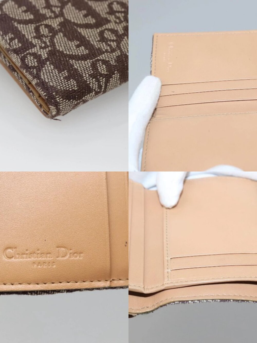 Christian Dior Trotter Canvas Wallet Black Auth ac3872 - Picture 12 of 14